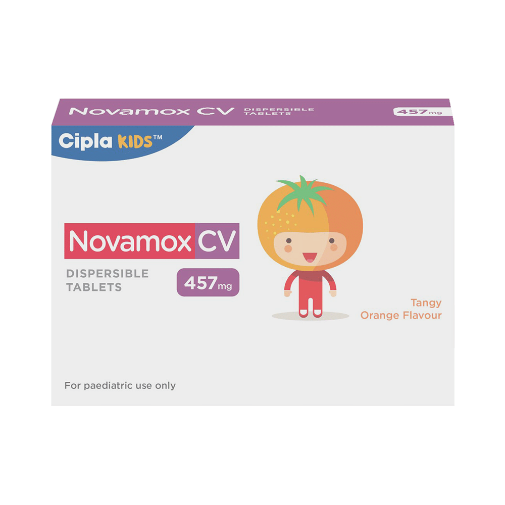 Novamox CV 457mg Tablet DT Tangy Orange