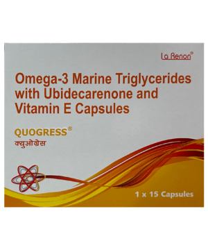 Quogress Soft Gelatin Capsule With CoQ10 Vitamin E & Omega-3 Fatty Aids