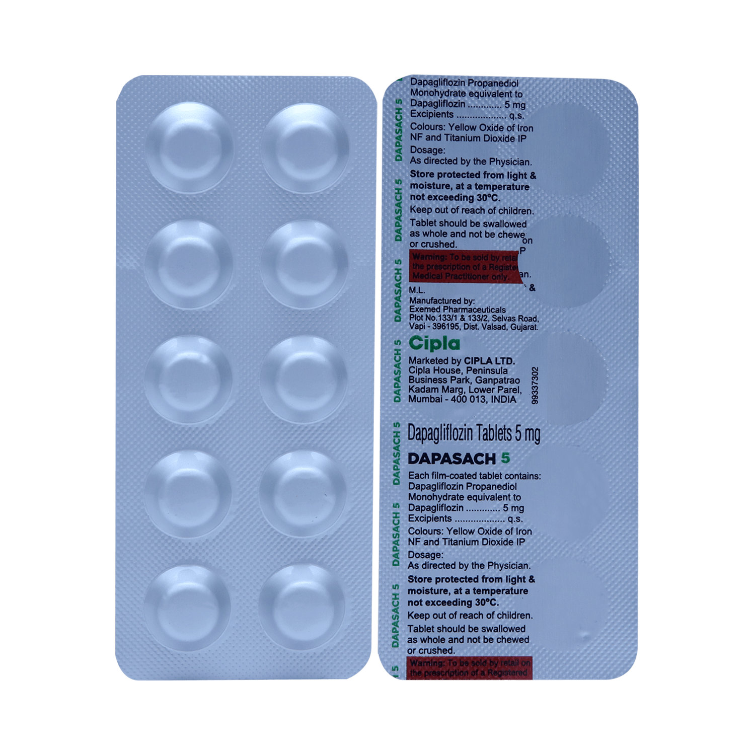 Dapasach 5mg Tablet