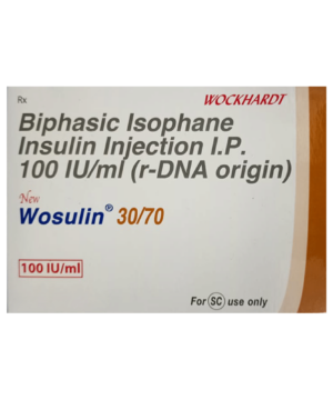 New Wosulin 30/70 100IU/ml Injection 3ml
