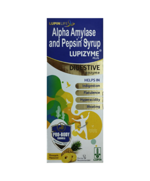 Lupizyme Plus Alpha Amylase & Pepsin Syrup | For Indigestion Flatulence & Bloating | Flavour Pineapple
