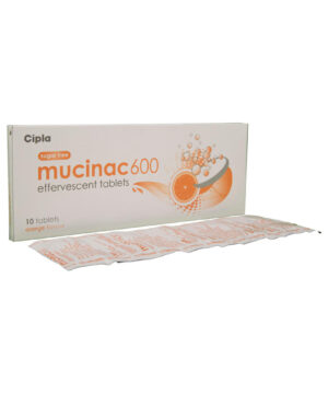 Mucinac 600 Effervescent Tablet Orange Sugar Free