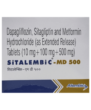 Sitalembic MD 10mg/500mg/100mg Tablet