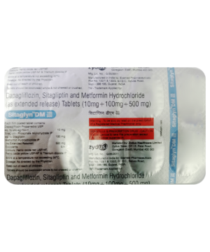Sitaglyn DM 10mg/500mg/100mg Tablet