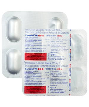 Zerodol TH OD 200 mg/8 mg Capsule SR