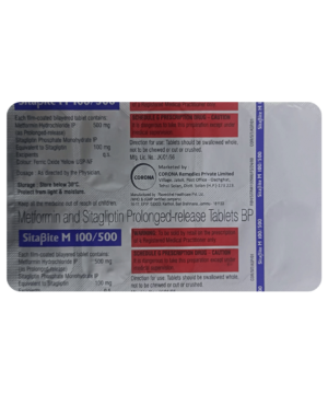 Sitabite M 100mg/500mg Tablet