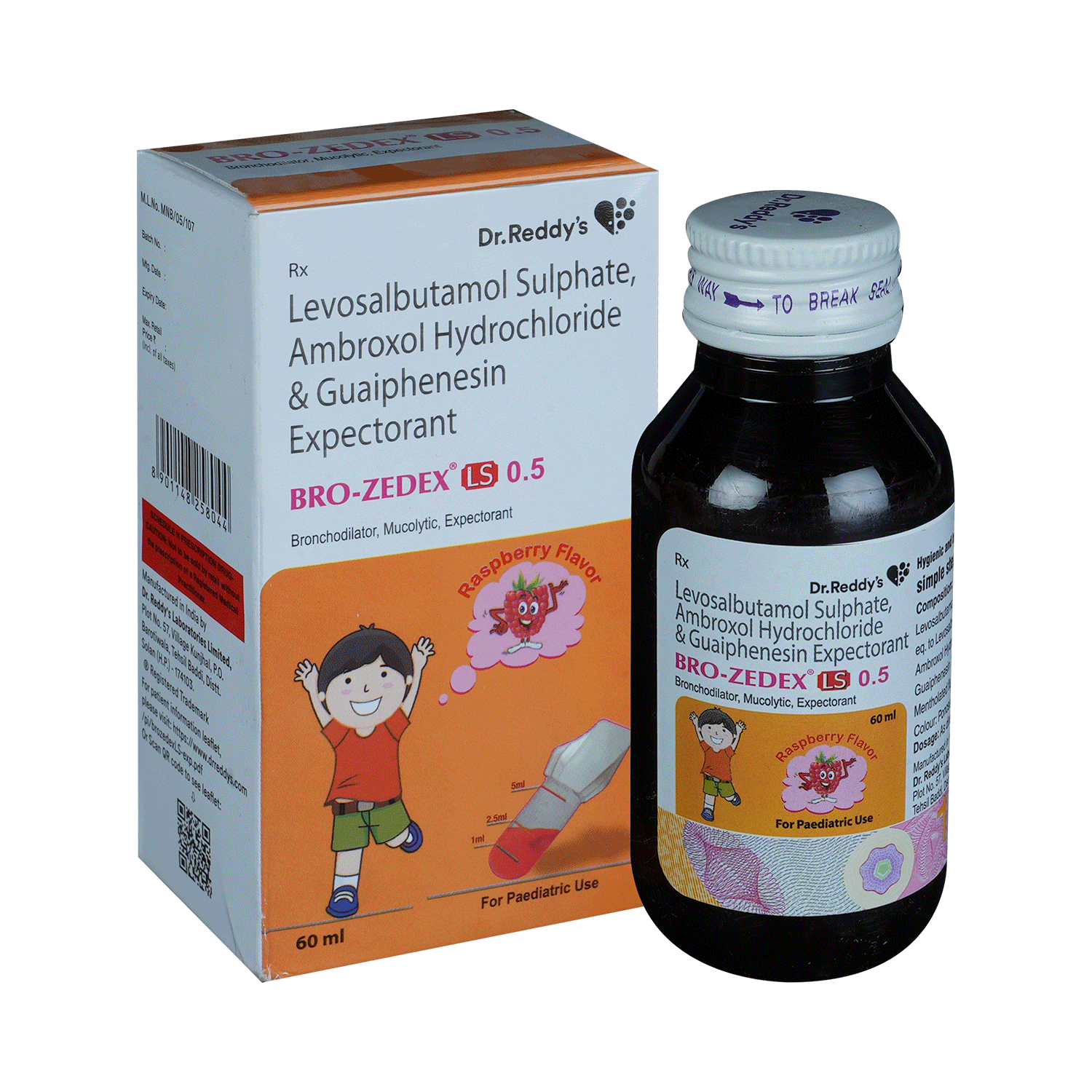 Bro-Zedex LS 0.5 Expectorant Raspberry