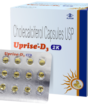 Uprise-D3 Cholecalciferol 2K Soft Gelatin Capsule | For Bone & Joint Health