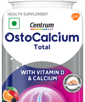 Ostocalcium Total Chewable Tablet with Vitamin D & Calcium | Supports Strong Bones, Joints & Muscles (Veg) | Flavour Mixed Fruit