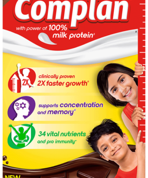 Complan Nutrition Drink Powder for Children | Nutrition Drink for Kids with Protein & 34 Vital Nutrients | Royale Chocolate