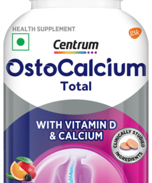 Ostocalcium Total Chewable Tablet with Vitamin D & Calcium | Supports Strong Bones, Joints & Muscles (Veg) | Flavour Mixed Fruit