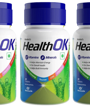 Health OK Multivitamin For Men with Vitamins, Minerals, Ginseng, Taurine & Zinc | For Energy & Immunity (30 Each)