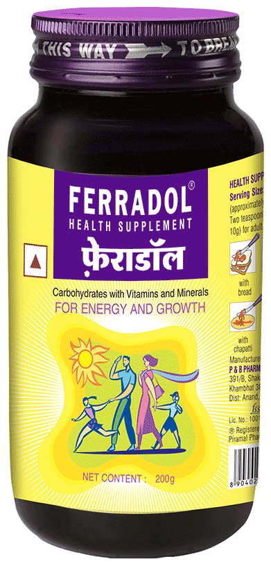 Ferradol Health Supplement with Carbohydrates, Vitamins & Minerals | For Energy and Growth