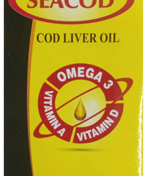Seacod Cod Liver Oil with Omega 3, Vitamin A, Vitamin D, for Kids and Adults Oil