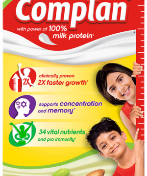 Complan Nutrition Drink Powder for Children | Nutrition Drink for Kids with Protein & 34 Vital Nutrients | Pista Badam