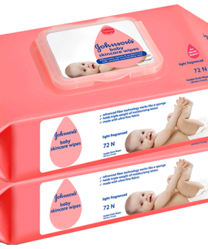 Johnsons Baby Skincare Wipes (72 Each)