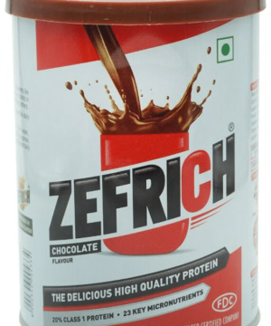 Zefrich Protein Nutritional Formula with Vitamins & Minerals | Flavour Chocolate Powder