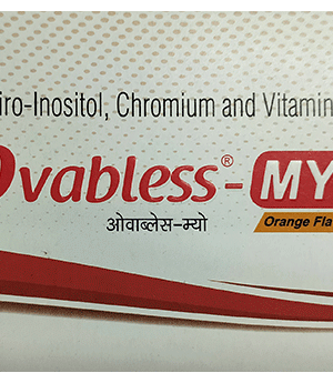 Ovabless-Myo Chewable Tablet with Myo-Inositol D-Inositol Chromium & Vitamin D3 | Flavour Orange