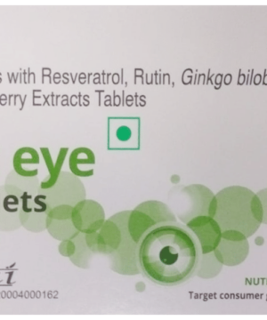 Fit Eye Tablet with Vitamins Resveratrol Rutin Ginkgo Biloba & Bilberry Extracts