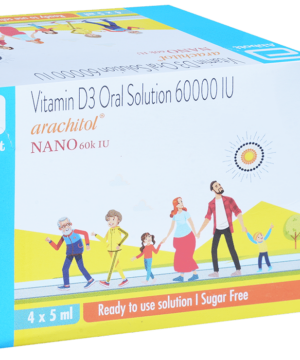 Arachitol Nano Bottle 60K IU Vitamin D3 Oral Solution (5ml each) | Bone Joint and Muscle Care