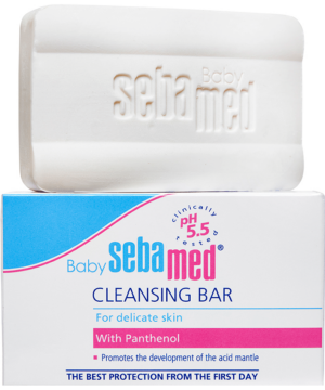 Sebamed Baby Cleansing Bar|pH 5.5 |Newborn bathing|Soap Free|Tear Free|