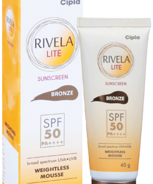 Rivela Lite Weightless Mousse Broad Spectrum UVA/UVB Sunscreen | Bronze SPF 50+