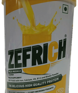 Zefrich Protein Nutritional Formula with Vitamins & Minerals | Flavour Milk Masala Powder