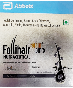 Follihair Follihair AM PM Tablet | Gluten-Free | Mineral Blend  | Supports Hair Health