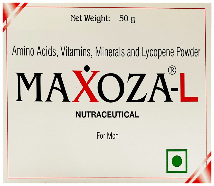 Maxoza-L Nutraceutical Powder with Amino Acids Vitamins Minerals & Lycopene | For Men