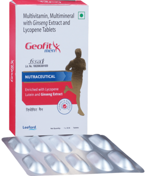 Geofit Men Multivitamin Multimineral with Ginseng Extract Lutein & Lycopene Tablet | For Energy Bones Hair Immunity & Antioxidant Support