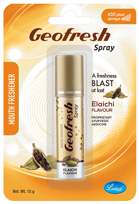 Leeford Geofresh Ayurvedic Mouth Freshner Spray Elaichi