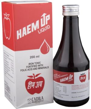 Haem UP Liquid | Iron Tonic Fortified with Folic Acid & Minerals | Sugar-Free