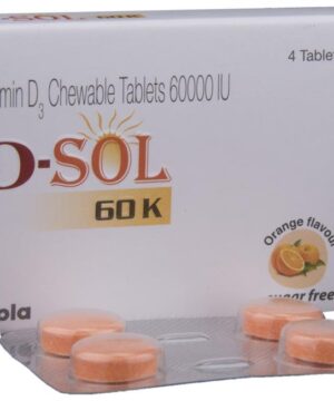 D-Sol 60K Vitamin D3 Chewable Tablet Sugar Free Orange