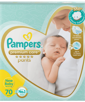 Pampers Premium Care Pants with Aloe Vera & Cotton-Like Softness | Size NB