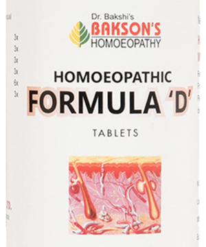 Bakson's Homeopathy Homoeopathic Formula 'D' Tablet