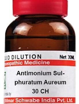 Dr Willmar Schwabe India Antimonium Sulphuratum Aureum Dilution 30 CH