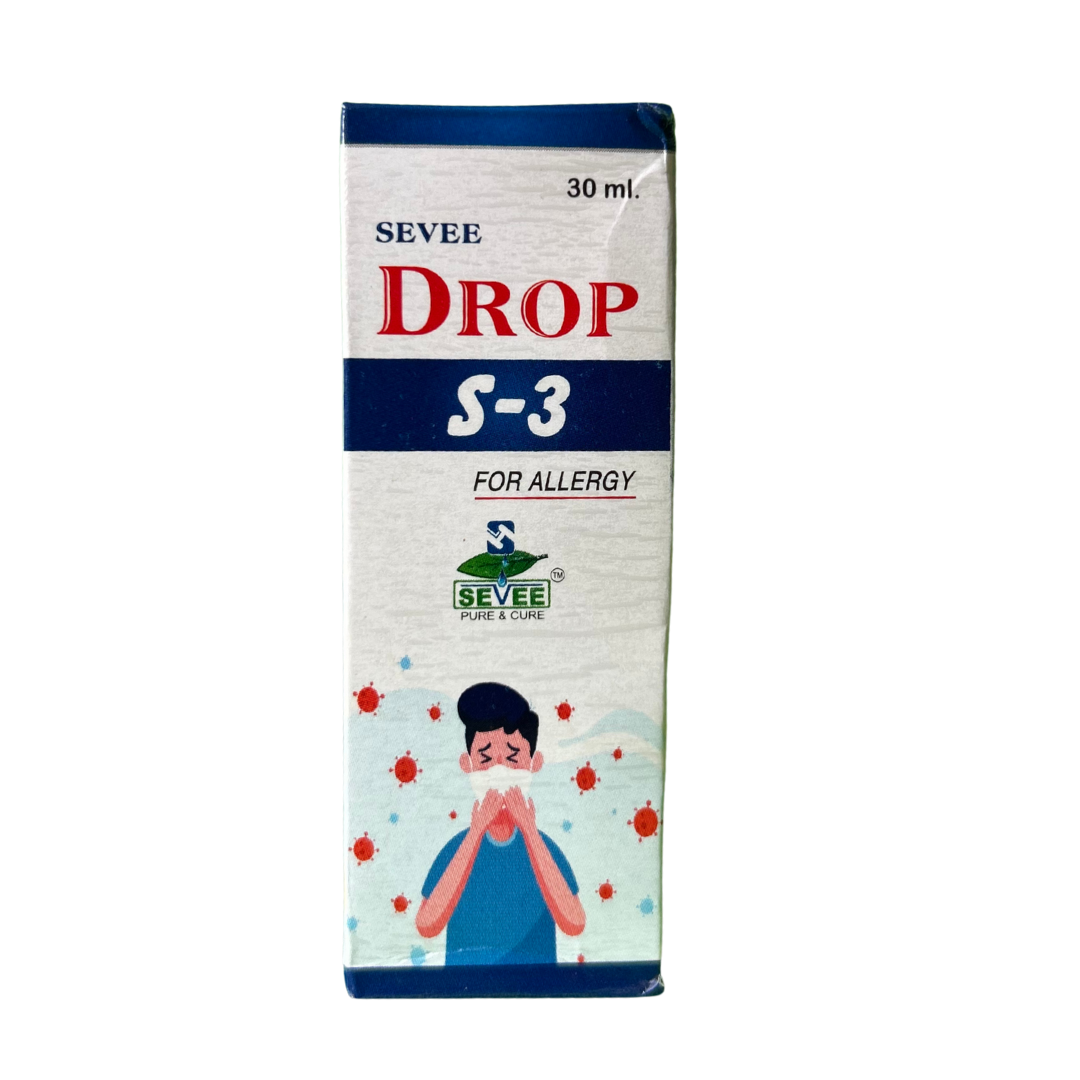 SEVEE DROP S-3 Homoeopathic Medicine – 30 ml (For Allergy Relief)