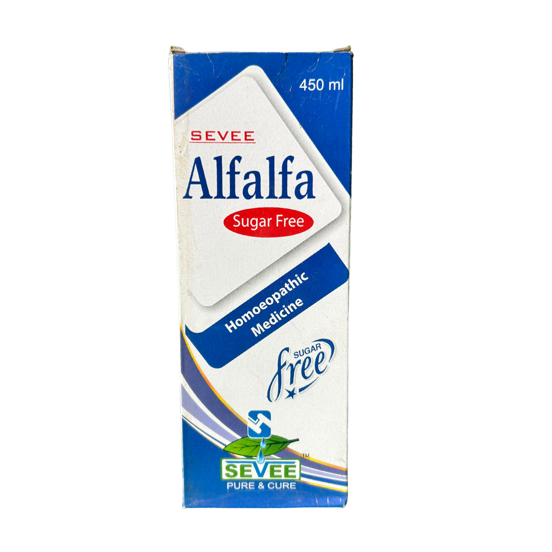 SEVEE Alfalfa Sugar Free Homoeopathic Medicine – 450 ml | Sugar-Free Health Tonic